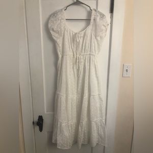 NWOT Neuflora White Eyelet Dress Size L